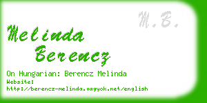 melinda berencz business card